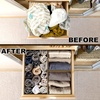 image:imageSimple Houseware Foldable Drawer Organizer Stocking Bin Set of 12 GrayBrown