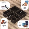 image:imageSimple Houseware Foldable Drawer Organizer Stocking Bin Set of 12 GrayBrown