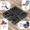 image:imageSimple Houseware Foldable Drawer Organizer Stocking Bin Set of 12 GrayDark Gray