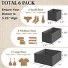 image:imageSimple Houseware Foldable Drawer Organizer Stocking Bin Set of 12 GrayDark Gray