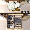 image:imageSimple Houseware Foldable Drawer Organizer Stocking Bin Set of 12 GrayDark Gray