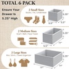 image:imageSimple Houseware Foldable Drawer Organizer Stocking Bin Set of 12 GrayGray