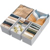 image:imageSimple Houseware Foldable Drawer Organizer Stocking Bin Set of 12 GrayGray