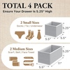 image:imageSimple Houseware Foldable Drawer Organizer Stocking Bin Set of 12 GrayGray
