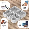image:imageSimple Houseware Foldable Drawer Organizer Stocking Bin Set of 12 GrayGray