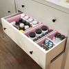 image:imageSimple Houseware Foldable Drawer Organizer Stocking Bin Set of 12 GrayPink