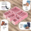 image:imageSimple Houseware Foldable Drawer Organizer Stocking Bin Set of 12 GrayPink