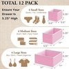 image:imageSimple Houseware Foldable Drawer Organizer Stocking Bin Set of 12 GrayPink