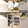 image:imageSimple Houseware Foldable Drawer Organizer Stocking Bin Set of 12 GrayPink