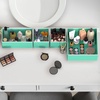 image:imageSimple Houseware Foldable Drawer Organizer Stocking Bin Set of 12 GrayTurquoise