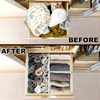 image:imageSimple Houseware Foldable Drawer Organizer Stocking Bin Set of 12 GrayTurquoise