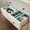 image:imageSimple Houseware Foldable Drawer Organizer Stocking Bin Set of 12 GrayTurquoise