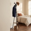 image:imageSimple Houseware Freestanding Coat Rack with Shelf 9 hooks WhiteBlack