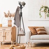 image:imageSimple Houseware Freestanding Coat Rack with Shelf 9 hooks WhiteBlack
