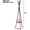 image:imageSimple Houseware Freestanding Coat Rack with Shelf 9 hooks WhiteBlack