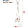 image:imageSimple Houseware Freestanding Coat Rack with Shelf 9 hooks WhiteWhite