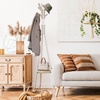 image:imageSimple Houseware Freestanding Coat Rack with Shelf 9 hooks WhiteWhite