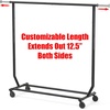 image:imageSimple Houseware Heavy Duty Clothing Garment Rack ChromeBlack