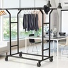 image:imageSimple Houseware Heavy Duty Double Rail Clothing Garment Rack ChromeBlack