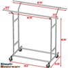 image:imageSimple Houseware Heavy Duty Double Rail Clothing Garment Rack ChromeChrome