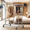 image:imageSimple Houseware Heavy Duty Double Rail Clothing Garment Rack ChromeChrome