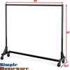 image:imageSimple Houseware Industrial Grade ZBase Garment Rack 63 W500Lb BlackBlack