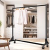 image:imageSimple Houseware Industrial Grade ZBase Garment Rack 63 W500Lb BlackBlack