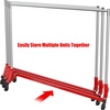 image:imageSimple Houseware Industrial Grade ZBase Garment Rack 63 W500Lb BlackRed