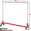image:imageSimple Houseware Industrial Grade ZBase Garment Rack 63 W500Lb BlackRed