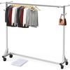 image:imageSimple Houseware Industrial Grade ZBase Garment Rack wCover Tube Bracket