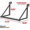 image:imageSimple Houseware Over the Door Clothes Hanging Rod SilverBlack