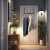 image:imageSimple Houseware Over the Door Clothes Hanging Rod SilverBlack