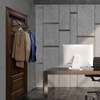 image:imageSimple Houseware Over the Door Clothes Hanging Rod SilverBlack