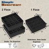 image:imageSimple Houseware Sock Drawer Organizer 3 Pack GrayBlack