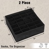 image:imageSimple Houseware Sock Drawer Organizer 3 Pack GrayBlack
