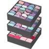 image:imageSimple Houseware Sock Drawer Organizer 3 Pack GrayDark Gray