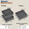 image:imageSimple Houseware Sock Drawer Organizer 3 Pack GrayDark Gray