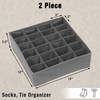 image:imageSimple Houseware Sock Drawer Organizer 3 Pack GrayDark Gray