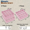 image:imageSimple Houseware Sock Drawer Organizer 3 Pack GrayPink