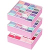 image:imageSimple Houseware Sock Drawer Organizer 3 Pack GrayPink