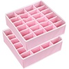 image:imageSimple Houseware Sock Drawer Organizer 3 Pack GrayPink
