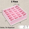 image:imageSimple Houseware Sock Drawer Organizer 3 Pack GrayPink