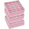 image:imageSimple Houseware Sock Drawer Organizer 3 Pack GrayPink