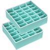 image:imageSimple Houseware Sock Drawer Organizer 3 Pack GrayTurquoise