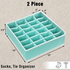 image:imageSimple Houseware Sock Drawer Organizer 3 Pack GrayTurquoise