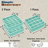 image:imageSimple Houseware Sock Drawer Organizer 3 Pack GrayTurquoise