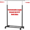 image:imageSimple Houseware Standard Rod Garment Clothing Rack SilverBlack