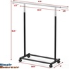 image:imageSimple Houseware Standard Rod Garment Clothing Rack SilverBlack