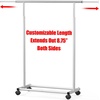 image:imageSimple Houseware Standard Rod Garment Clothing Rack SilverSilver