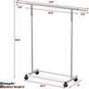 image:imageSimple Houseware Standard Rod Garment Clothing Rack SilverSilver